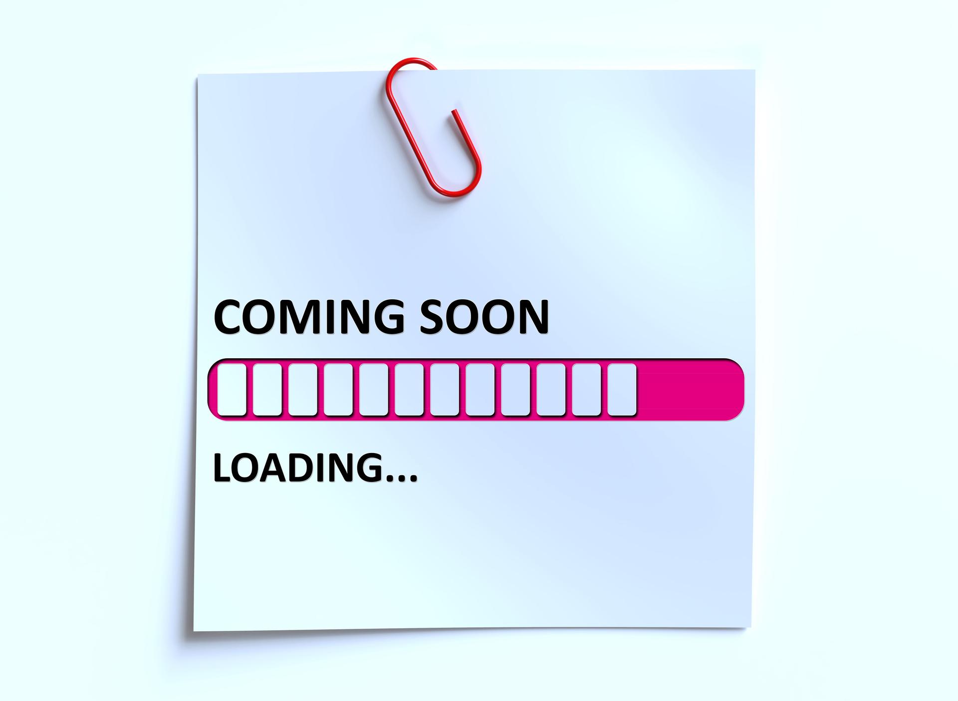 The words coming soon